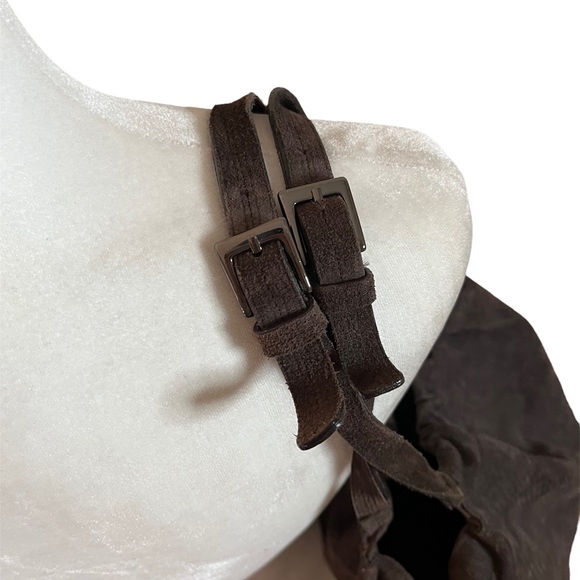 Sigrid Olsen Ribbed Leather Hobo Shoulder Purse - Picture 4 of 10